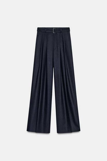 Pantalón raya diplomática con cinturón